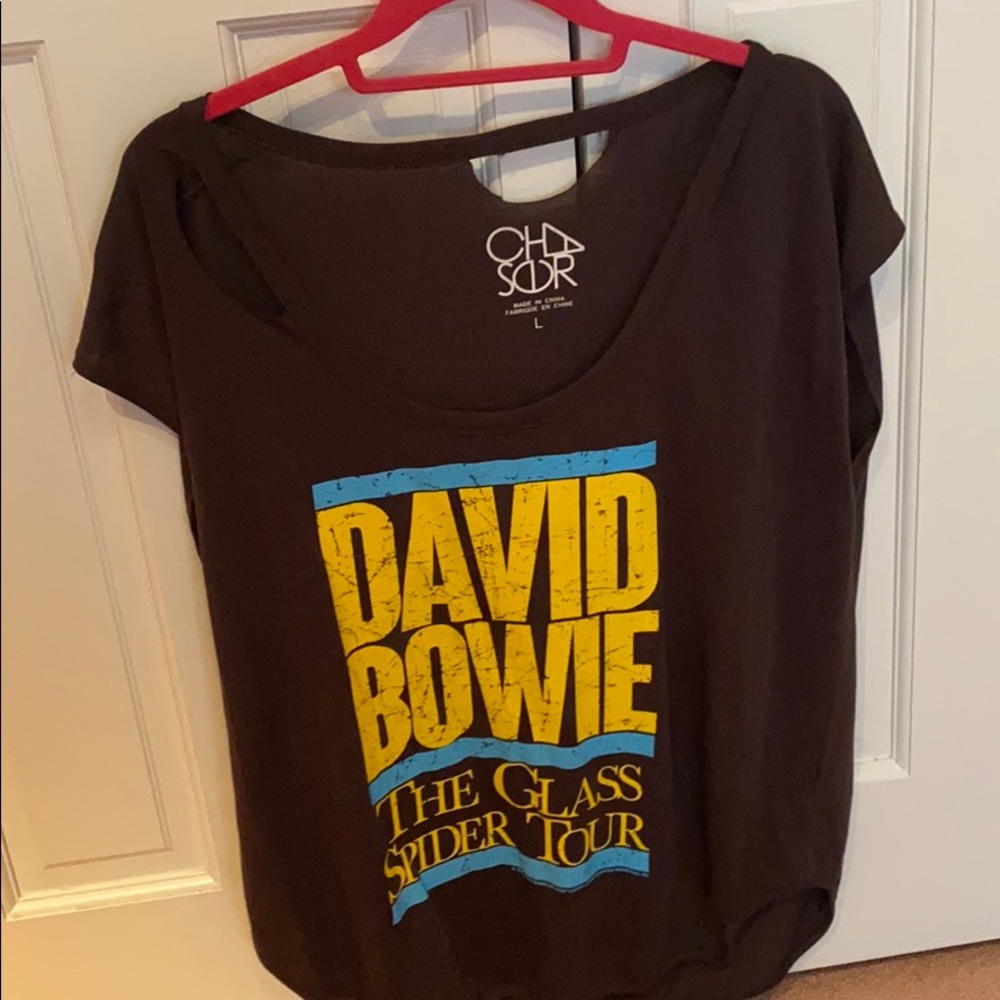 David Bowie cutout T-shirt- Chaser